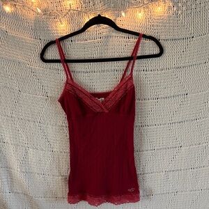Hollister Burgundy Chemise top